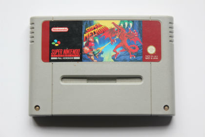 Super Metroid cart front SNES